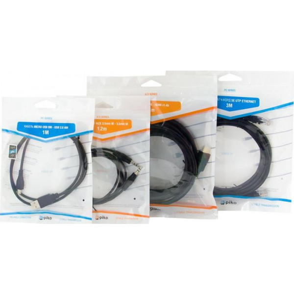 Фото - Кабель 3.5 мм - 3.5 мм Piko AUX 3.5mm M - 3.5 F 1.5m (1283126473937)