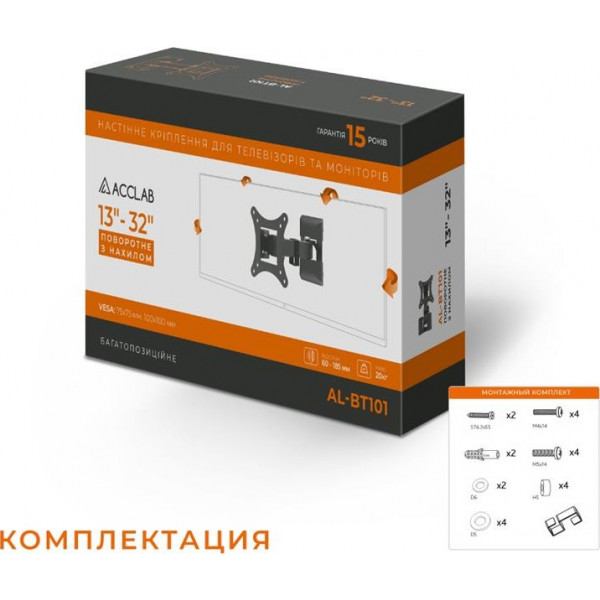 Фото - Крепление для телевизора ACCLAB AL-BT101 (1283126485701)