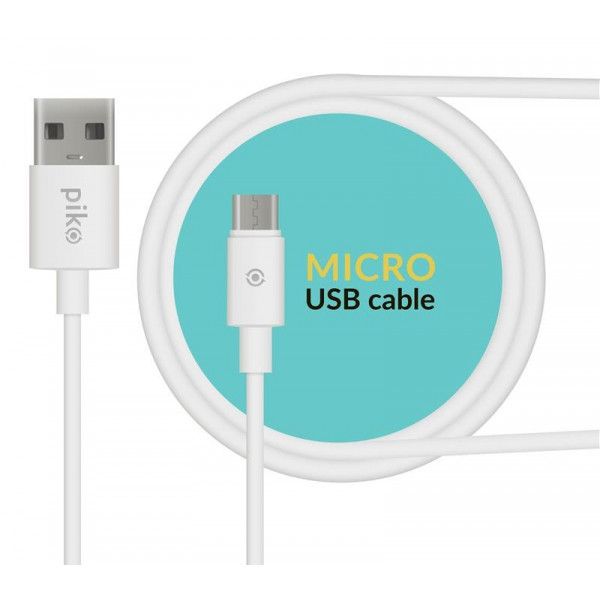 Фото - Кабель синхронизации данных Piko CB-UM11 USB-microUSB 1.2m White (1283126496172)