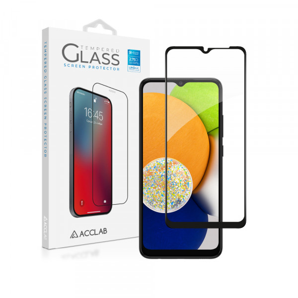 Фото - Защитное стекло для смартфона ACCLAB Full Glue for Samsung A03 Black (1283126521621)