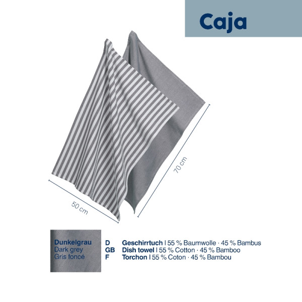 Фото - Набор полотенец Kela Caja темно-серые 70x50 см 2 шт. (12873)