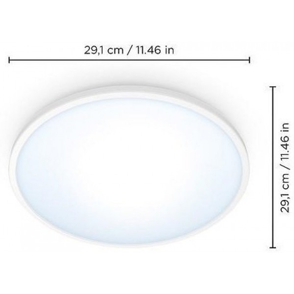 Фото - Умная лампа WiZ SuperSlim Ceiling 16W 2700-6500K Wi-Fi (929002685101)