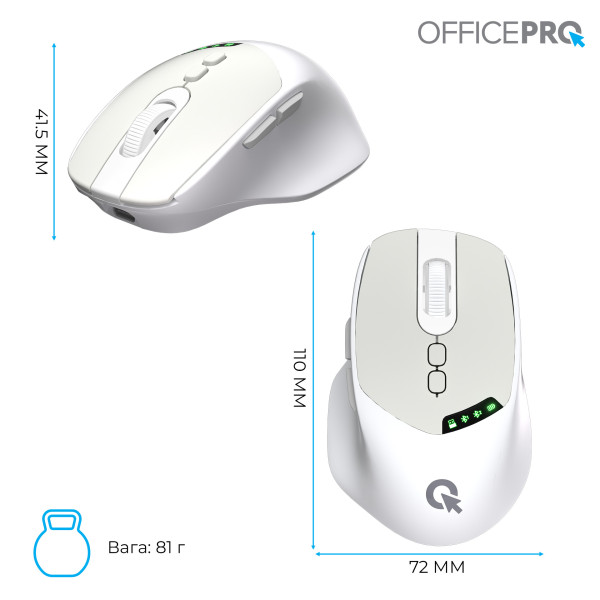 Фото - Мышь беспроводная OfficePro Silent Click Wireless White (M520W)