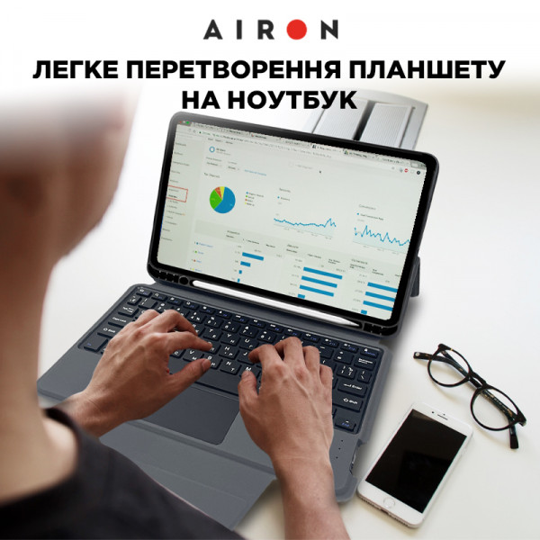 Фото - Чехол для планшета AIRON Premium for iPad Pro 11 2018/2020/2021 с интегрированной клавиатурой (4822352781096)