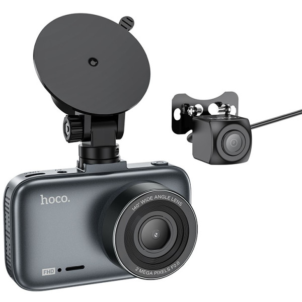 Фото - Видеорегистратор HOCO DV6 Driving recorder with 3'' display (with rear camera) (6942007619745)