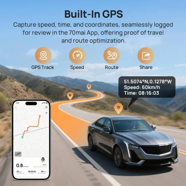 Фото - Видеорегистратор 70mai Dash Cam 4K T800-2 2562Gb Premium Set