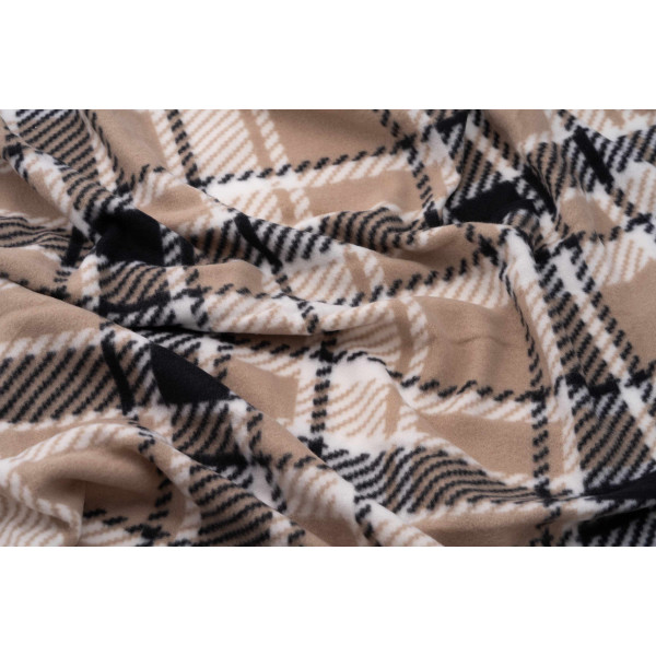 Фото - Плед односпальный Ardesto Fleece 130x160 см клетка коричневая (ART0703PB)