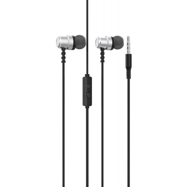 Фото - Наушники вкладыши проводные SkyDolphin SR28 Metal with mic Silver (HF-000473) Фото - Наушники вкладыши проводные SkyDolphin SR28 Metal with mic Silver (HF-000473)