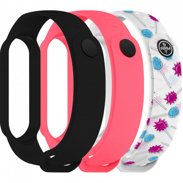 Фото - Ремешок для фитнес-браслета Armorstandart for Xiaomi Mi Band 7/6/5 RM Candy 3 шт. (ARM77049)
