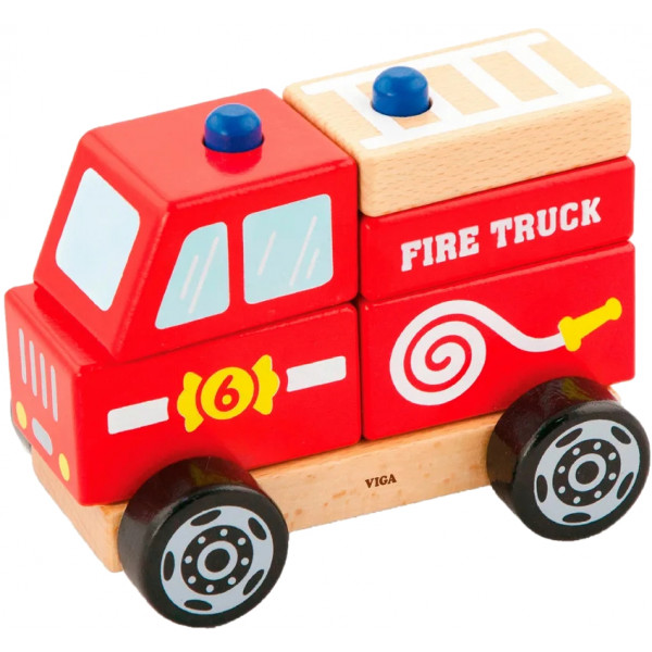 Фото - Пирамидка Viga Toys Пожарная машинка (50203FSC)