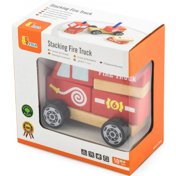 Фото - Пирамидка Viga Toys Пожарная машинка (50203FSC)