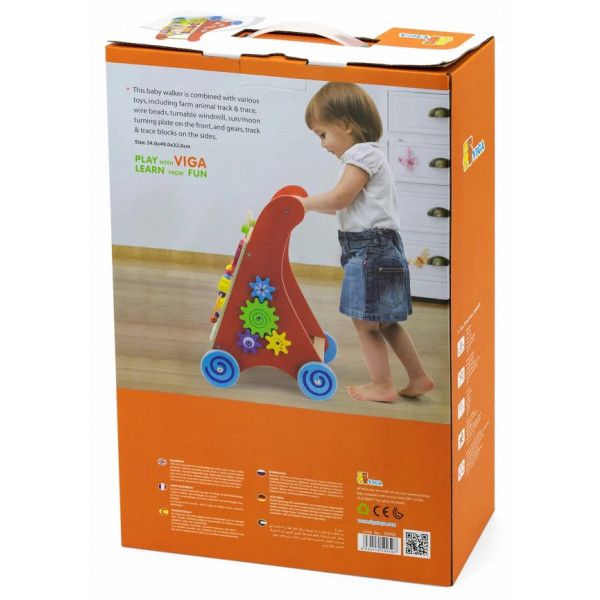 Фото - Ходунки Viga Toys с бизибордом (50950)