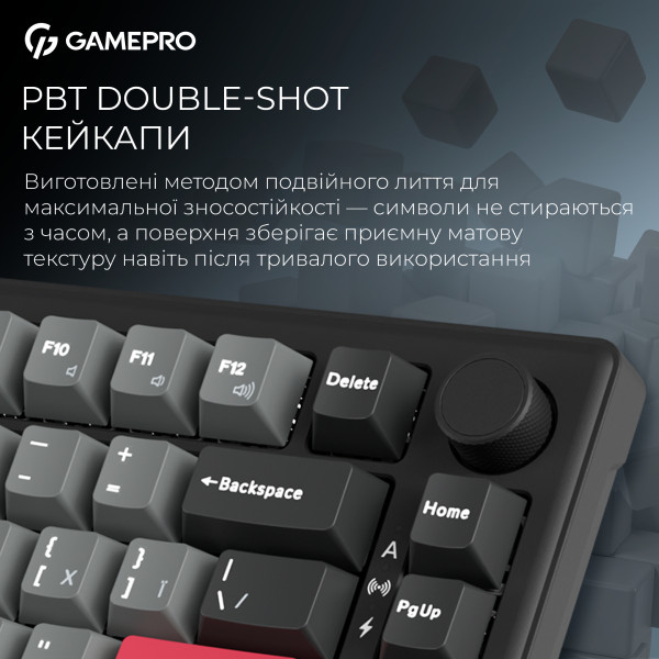 Фото - Клавиатура беспроводная игровая GamePro Asgard Yord Keychron Super Black (MK266BK)