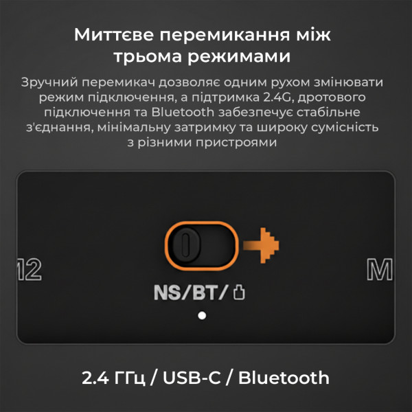 Фото - Геймпад Ajazz 2.4G/BT/USB (Switch/PC/iOS/Android) RGB Black (GP100-B)