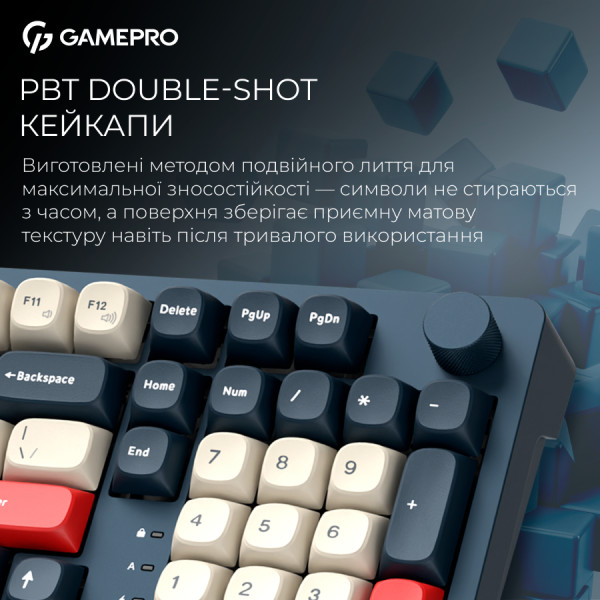 Фото - Клавиатура беспроводная игровая GamePro Asgard Drakkar Keychron Super Blue (MK305BL)