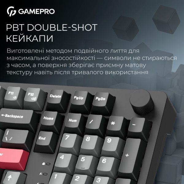 Фото - Клавиатура беспроводная игровая GamePro Asgard Drakkar Keychron Super Black (MK305BK)