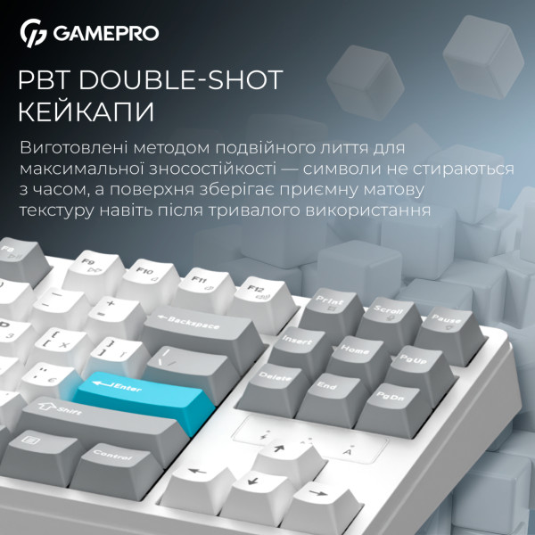 Фото - Клавиатура беспроводная игровая GamePro Asgard Ragnar Keychron Super White (MK285WH)