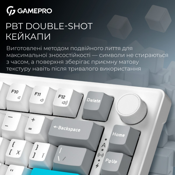 Фото - Клавиатура беспроводная игровая GamePro Asgard Yord Keychron Super White (MK266WH)
