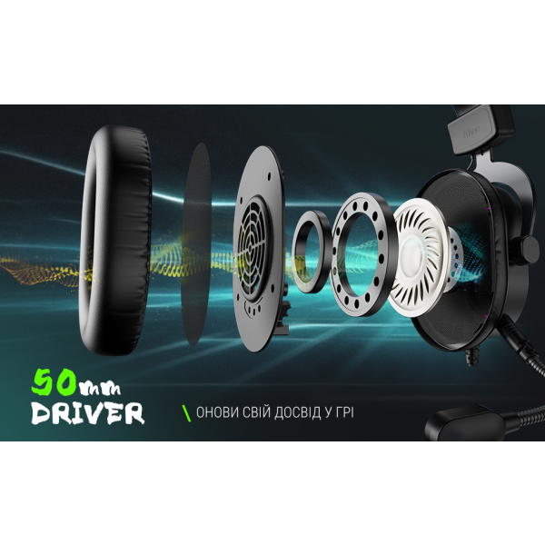 Фото - Гарнитура проводная игровая Fifine Black RGB (H6)