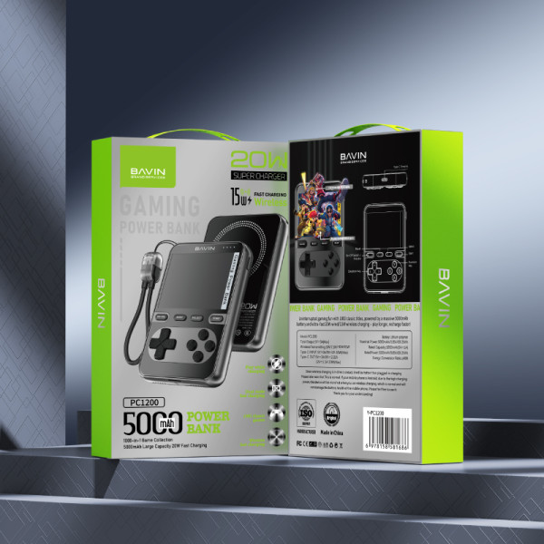 Фото - Батарея мобильная Bavin PC1200S 5000 mAh GAMING 20W Black (Y-PC1200S BK)