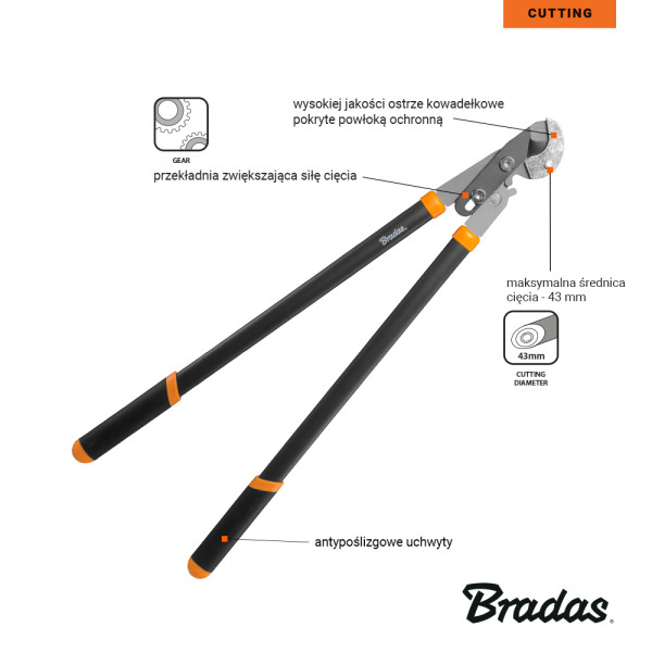 Фото - Ножницы садовые BRADAS V-SERIES 680 мм (KT-V1252)
