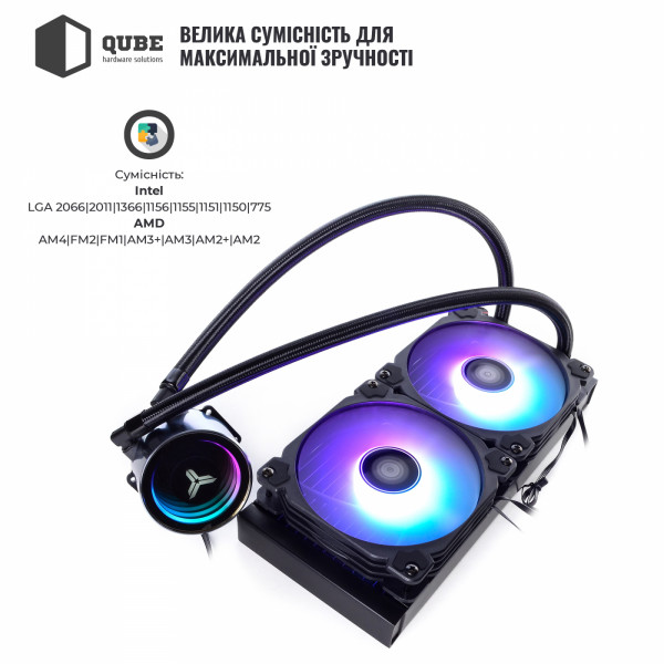 Фото - Водяная система охлаждения QUBE QB-OLWC240ARGB