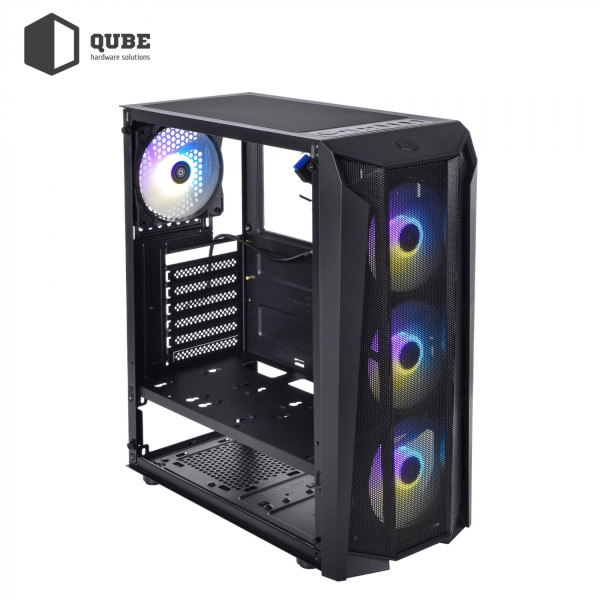 Фото - Корпус QUBE BOREY V2.0 ARGB Black (BOREY_F5NU3_V2.0)