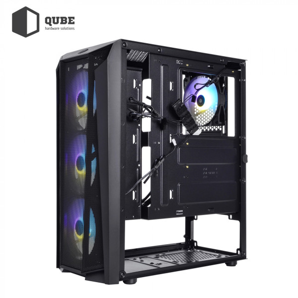 Фото - Корпус QUBE BOREY V2.0 ARGB Black (BOREY_F5NU3_V2.0)
