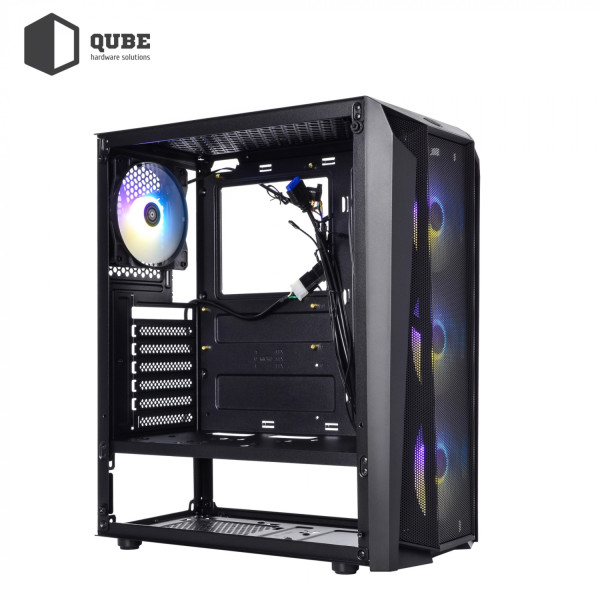 Фото - Корпус QUBE BOREY V2.0 ARGB Black (BOREY_F5NU3_V2.0)