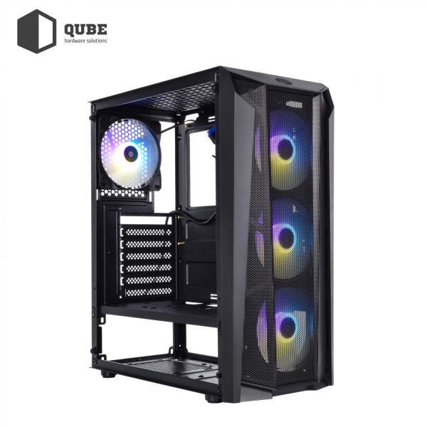 Фото - Корпус QUBE BOREY V2.0 ARGB Black (BOREY_F5NU3_V2.0)