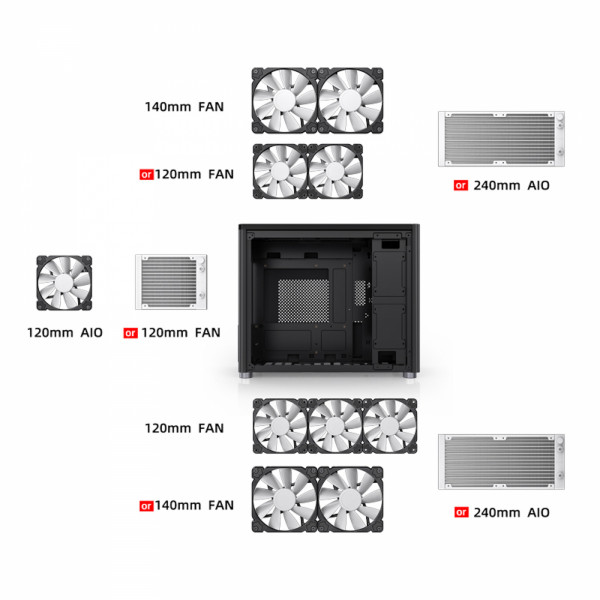 Фото - Корпус Jonsbo D30 Aluminum Black