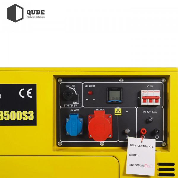 Фото - Генератор дизельный QUBE QFED8500S3