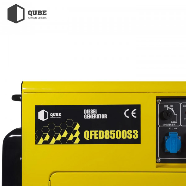 Фото - Генератор дизельный QUBE QFED8500S3