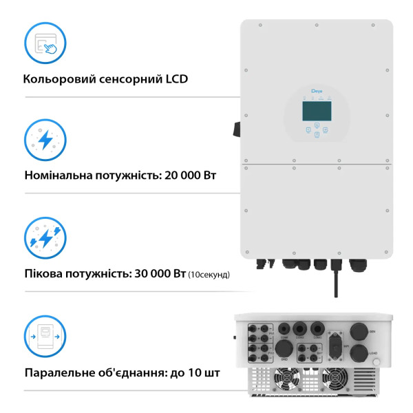 Фото - Система хранения энергии Deye SUN-20K-SG01HP3-EU-AM2-HV51100-7-35.84kW-LFP