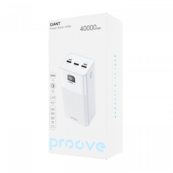 Фото - Батарея мобильная Proove Giant 100W 40000mAh White (PBGI99320002)