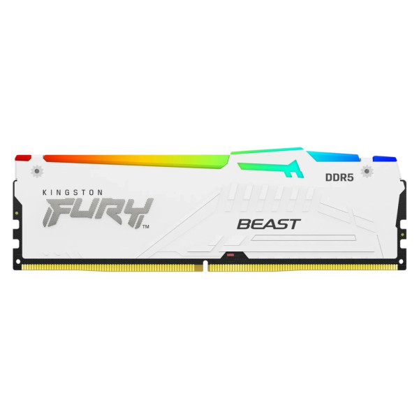 Фото - Память DDR Kingston FURY Beast White RGB DDR5-6000 16GB CL30-36-36 1.4V EXPO (KF560C30BWEA-16)