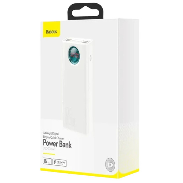 Фото - Батарея мобильная Baseus Amblight 30000mAh 65W 4xUSB-A+USB-C + USB-C White (PPLG000102)