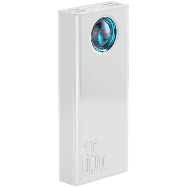 Фото - Батарея мобильная Baseus Amblight 30000mAh 65W 4xUSB-A+USB-C + USB-C White (PPLG000102)