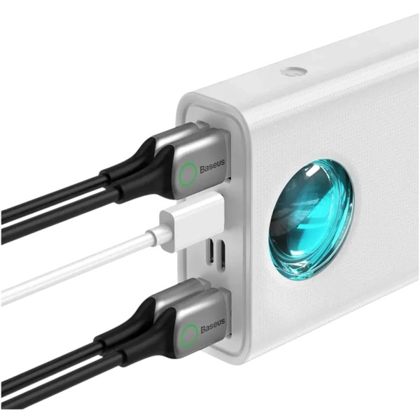 Фото - Батарея мобильная Baseus Amblight 30000mAh 65W 4xUSB-A+USB-C + USB-C White (PPLG000102)