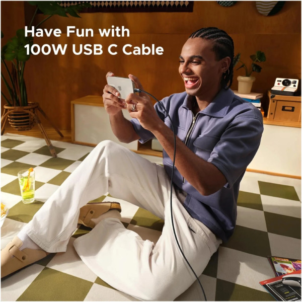 Фото - Кабель синхронизации данных UGREEN L509 Uno USB-C to USB-C PD Fast Charging Cable 5A Max 1m (35501)