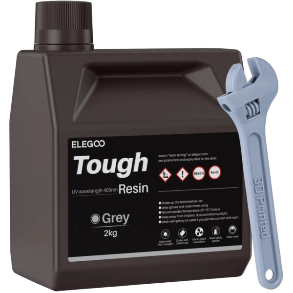 Фото - Резиновый фотополимер Elegoo Tough Resin 2кг серая (50.103.0275) Фото - Резиновый фотополимер Elegoo Tough Resin 2кг серая (50.103.0275)