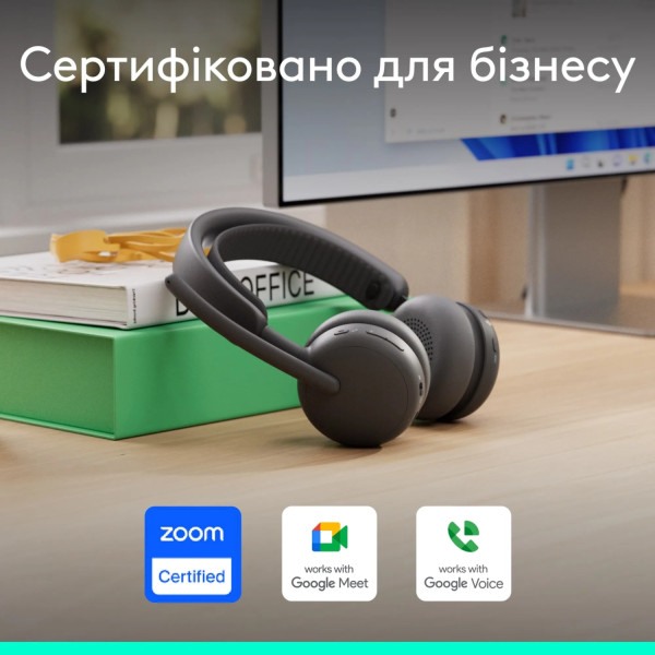 Фото - Гарнитура беспроводная Logitech Zone Wireless 2 ES for Busines Graphite UC version (981-001498)