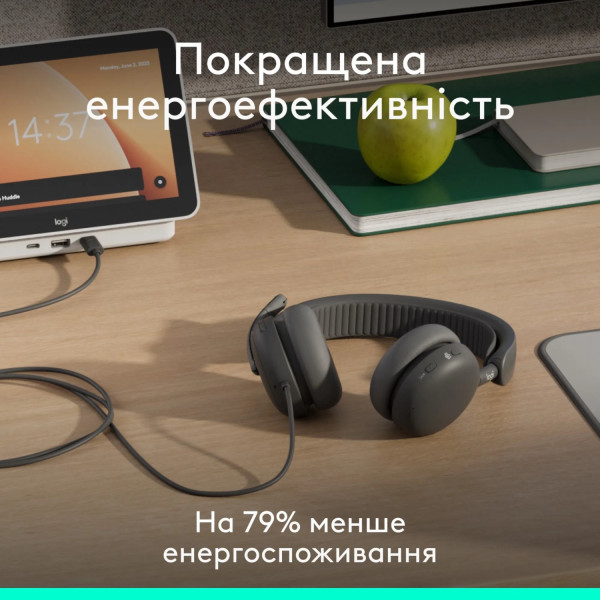 Фото - Гарнитура проводная Logitech Zone Wired 2 for Business USB Graphite TEAMS version (981-001615)