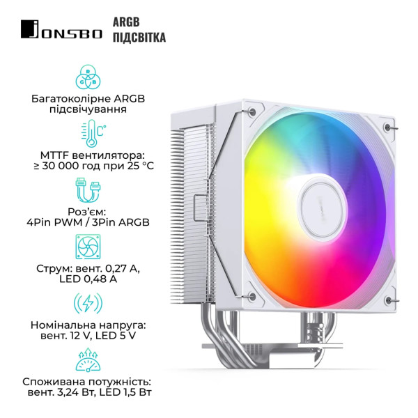 Фото - Процессорный кулер Jonsbo CB40 White