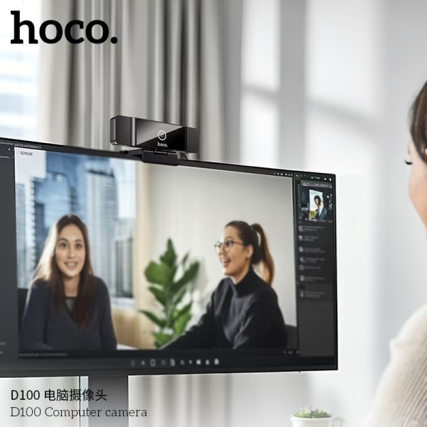 Фото - Веб-камера для компьютера HOCO D100 Computer camera Black (6942007648172)