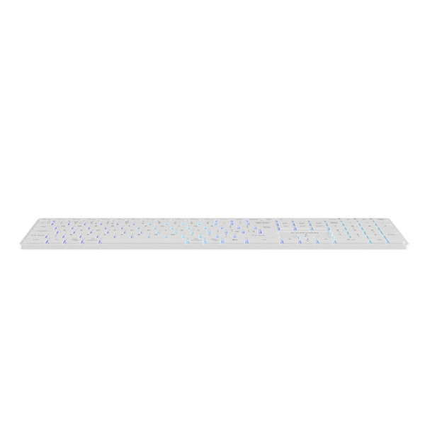 Фото - Клавиатура беспроводная Canyon HKB-W11 Slim Dual Mode Wireless RGB EN/UA White (CNS-HBTK11W)