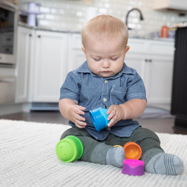 Фото - Пирамидка Fat Brain Toys dimpl stack Чашки (F293ML)