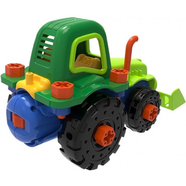 Фото - Пластиковый конструктор Edu-Toys Трактор с инструментами 29 деталей (JS030)