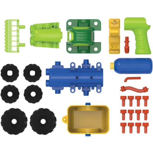 Фото - Пластиковый конструктор Edu-Toys Трактор с инструментами 29 деталей (JS030)