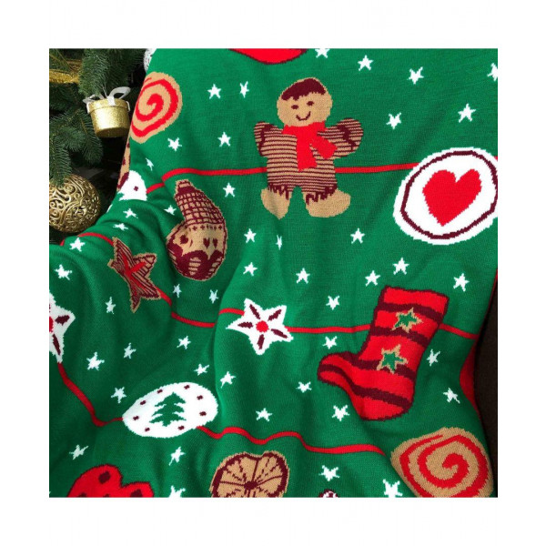 Фото - Наволочка Прованс вязаное Печенье Зеленая 45х45 (023246)